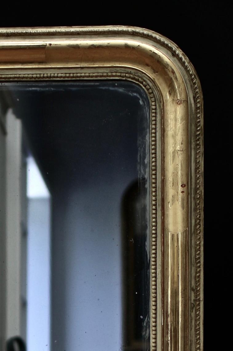 Gilded and Painted Louis Philippe Mirror